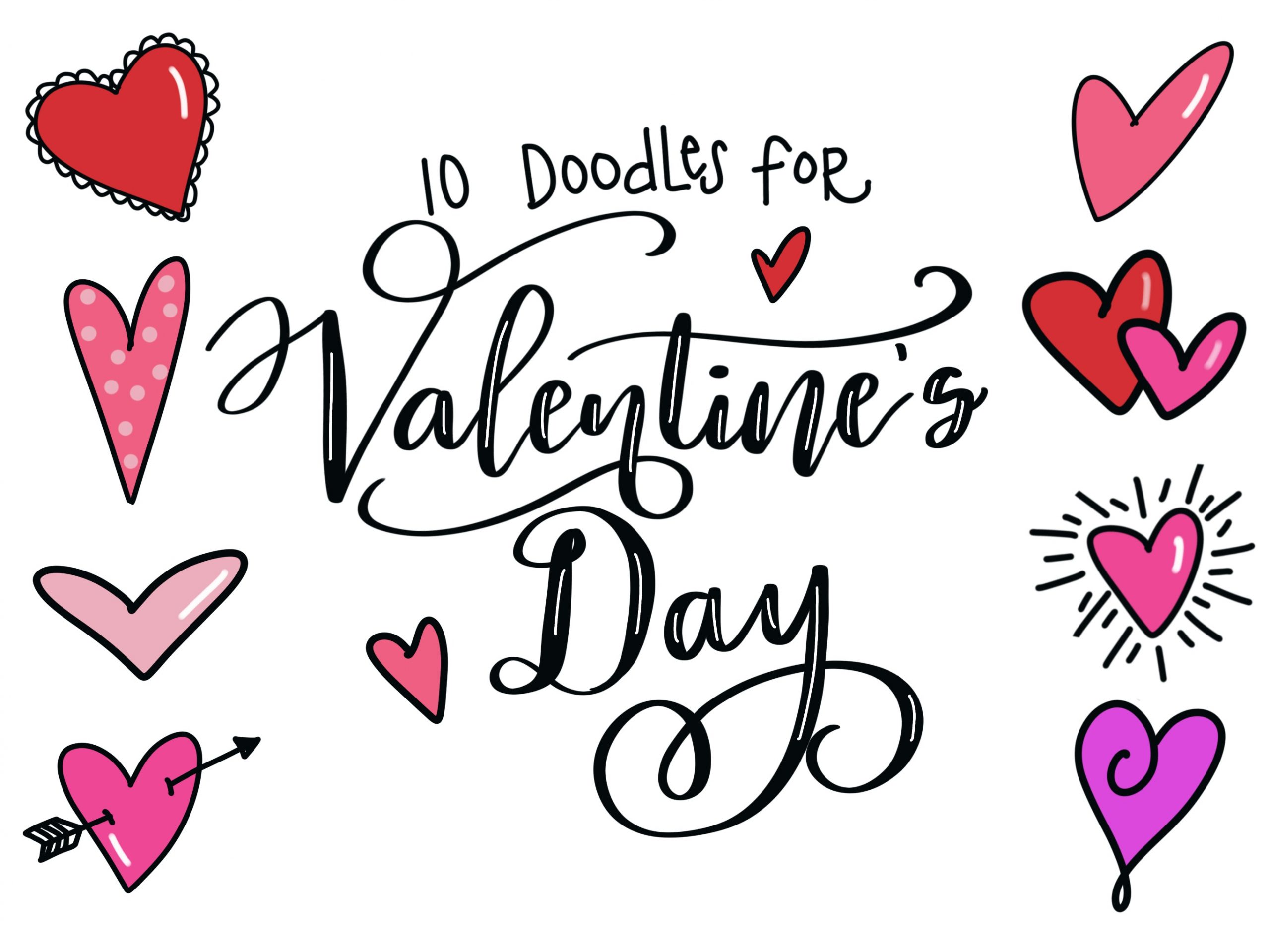 10 easy valentine's day doodles - amy latta creations